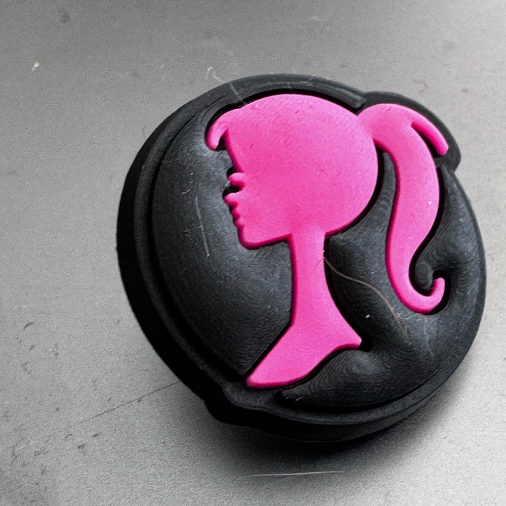 CROCS Black and Pink Shoe Charm